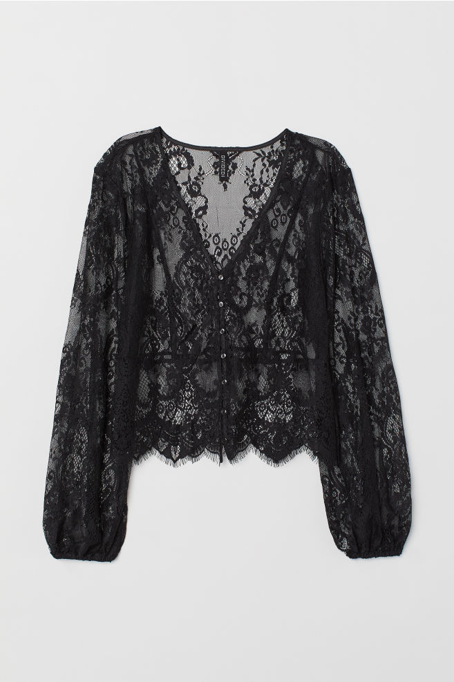 Black long sleeve lace